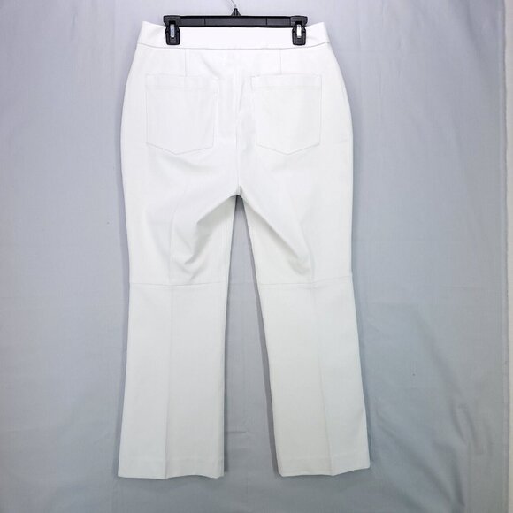 Spanx Cropped Flare Pants Stretch Waist On The Go Shaping Silver Lining Large - Picture 3 of 16